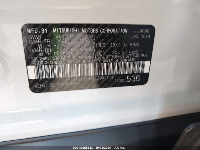 2020 MITSUBISHI ECLIPSE CROSS JA4AS5AA1LZ002174 Photo 8