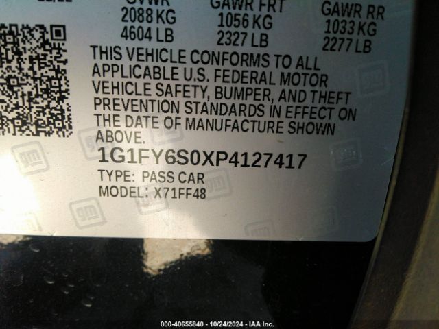 1G1FY6S0XP4127417 Chevrolet Bolt Euv Fwd Lt
