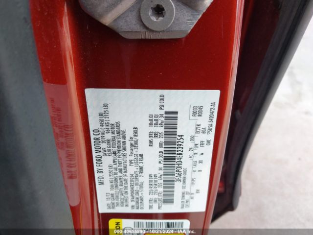 3FA6P0HD4ER239254 Ford FUSION SE