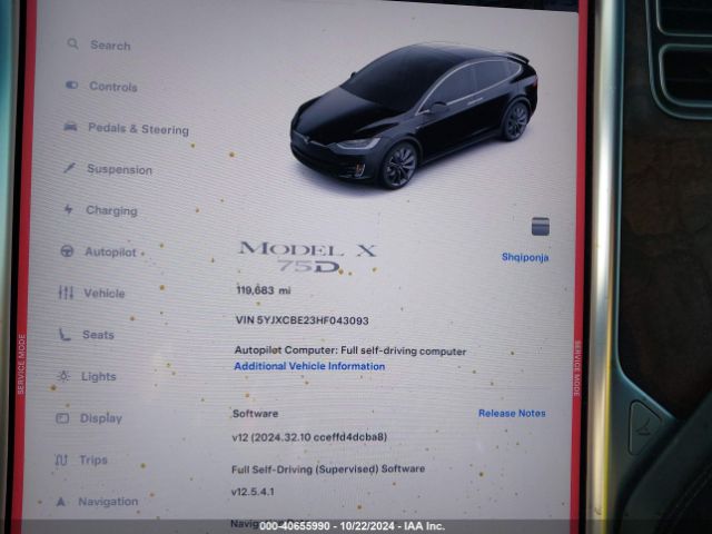 5YJXCBE23HF043093 Tesla Model X 100d/75d/90d