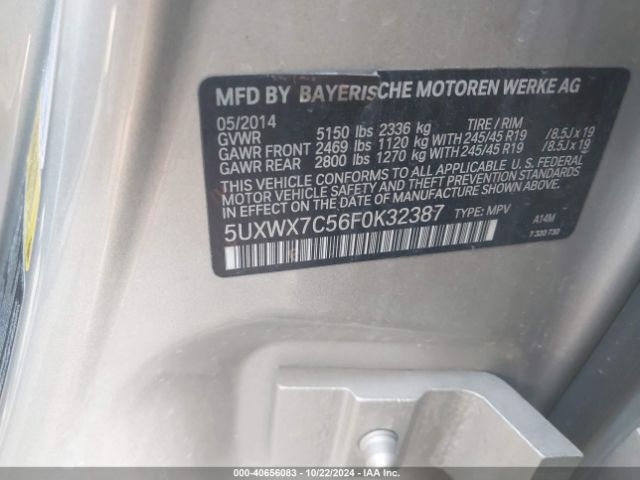 5UXWX7C56F0K32387 BMW X3 Xdrive35i