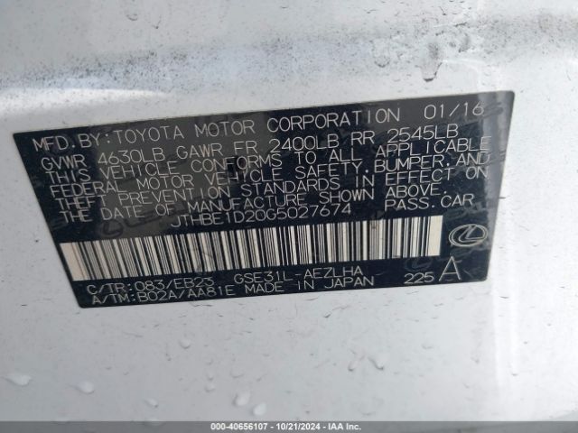 JTHBE1D20G5027674 Lexus IS 350