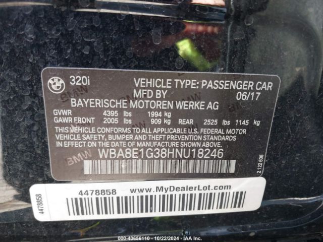 WBA8E1G38HNU18246 BMW 320i