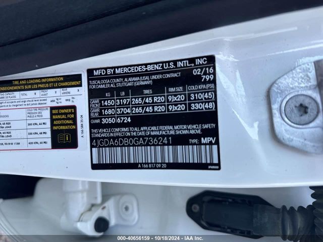 4JGDA6DB0GA736241 Mercedes-Benz Gle 550e 4matic