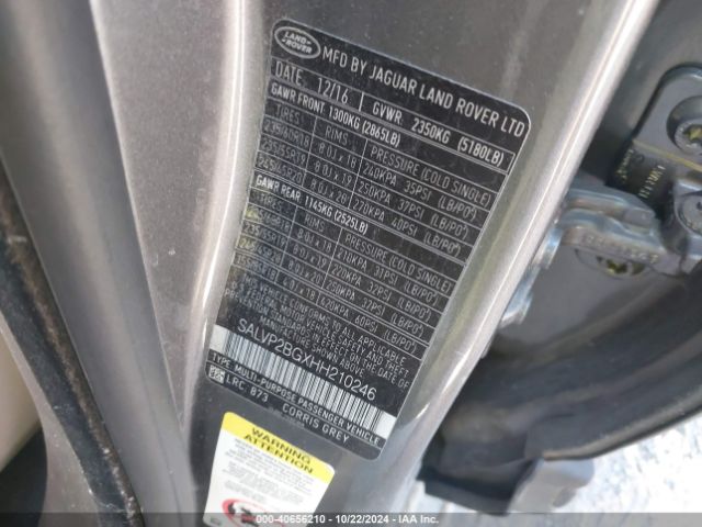 SALVP2BGXHH210246 Land Rover Range Rover Evoque Se/se Premium