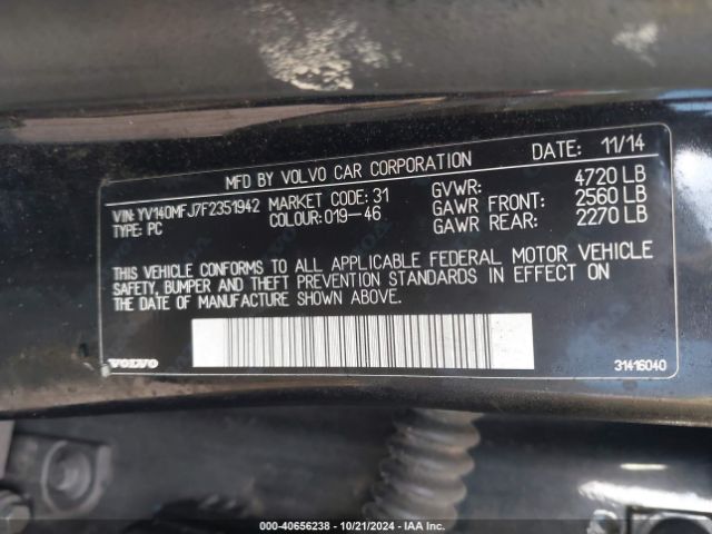 YV140MFJ7F2351942 Volvo S60 T5