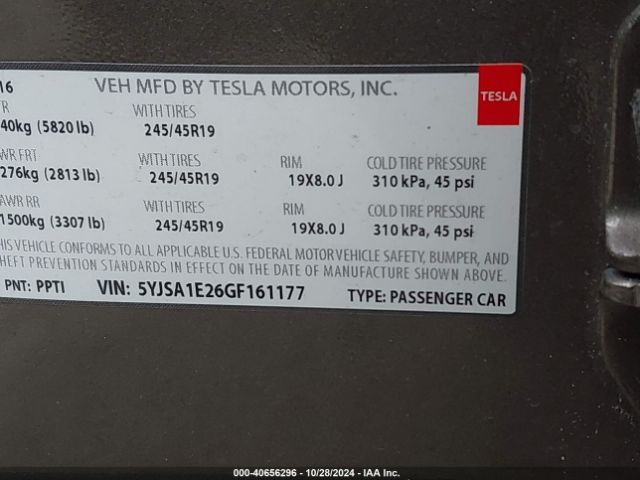 5YJSA1E26GF161177 Tesla Model S 60d/70d/75d/85d/90d