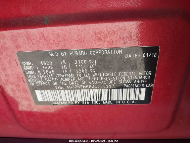 4S3BNEN68J3030397 Subaru Legacy 3.6r Limited