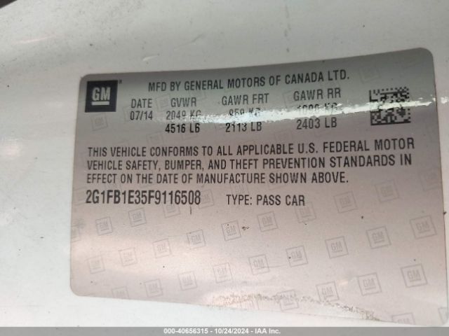 2G1FB1E35F9116508 Chevrolet Camaro 2ls