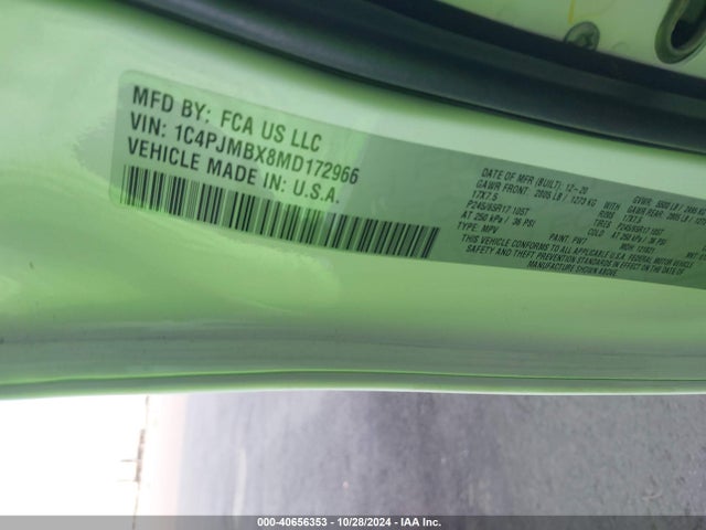 Jeep Cherokee Trailhawk 4x4 2021 1C4PJMBX8MD172966 Image 9