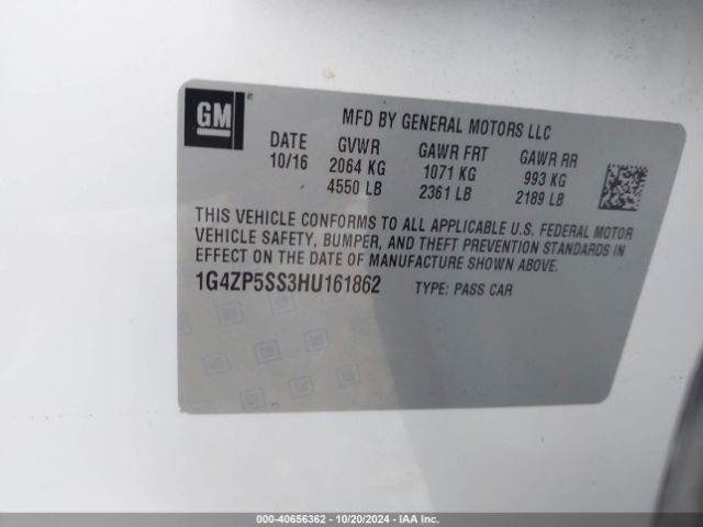 1G4ZP5SS3HU161862 Buick Lacrosse Essence