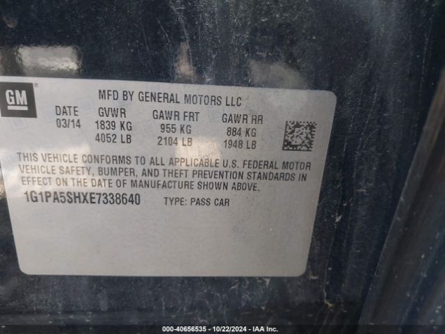 1G1PA5SHXE7338640 Chevrolet Cruze Ls Auto