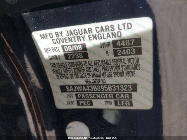 2009 JAGUAR XK SAJWA43B895B31323 Photo 8