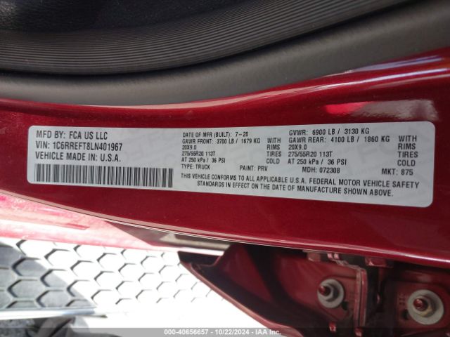 1C6RREFT8LN401967 RAM 1500 Big Horn  4x2 5'7 Box
