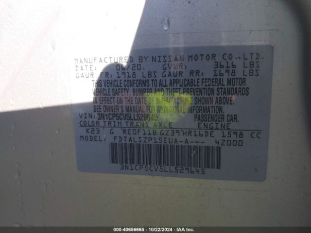 2020 NISSAN KICKS 3N1CP5CV5LL529645 Photo 8