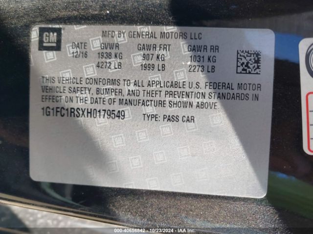 1G1FC1RSXH0179549 Chevrolet Camaro 2lt