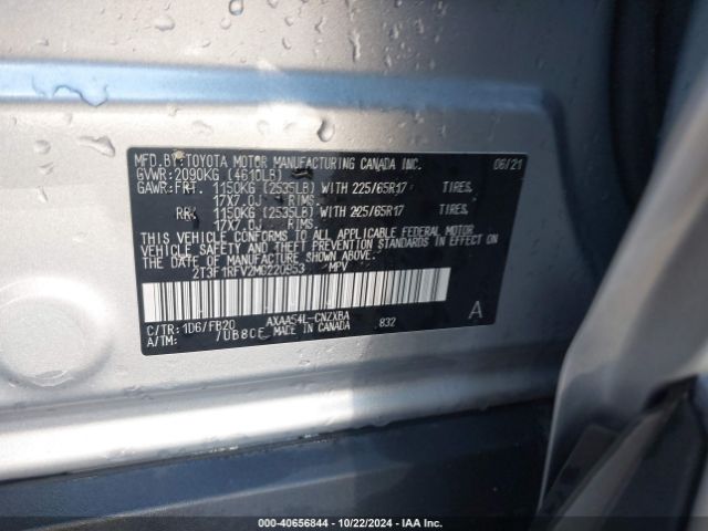 2T3F1RFV2MC220953 Toyota RAV4 LE