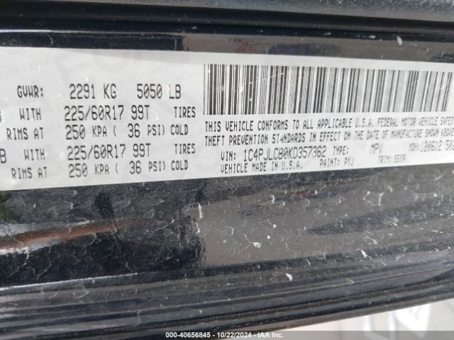 1C4PJLCB0KD357362 Jeep Cherokee Latitude Fwd