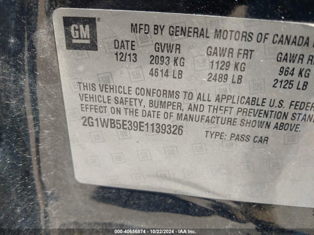 2G1WB5E39E1139326 Chevrolet Impala Limited Lt