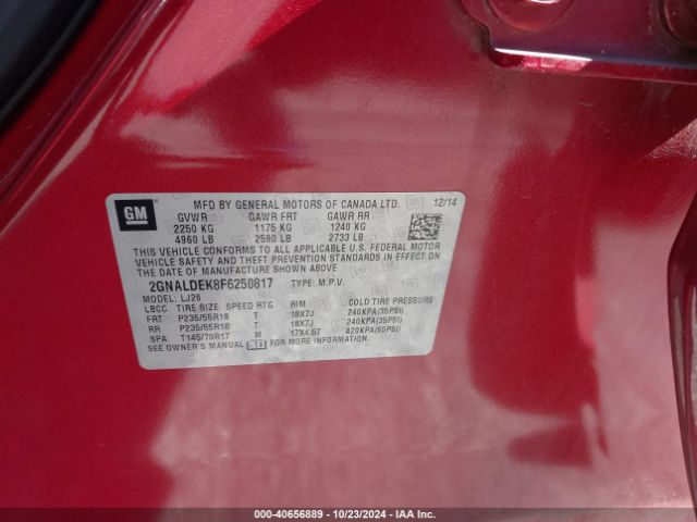 2GNALDEK8F6250817 Chevrolet Equinox Ltz
