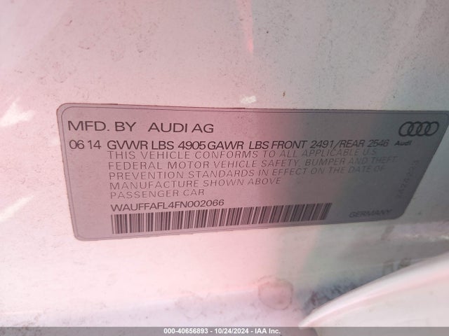 Audi A4 2.0t Premium 2015 WAUFFAFL4FN002066 Image 9