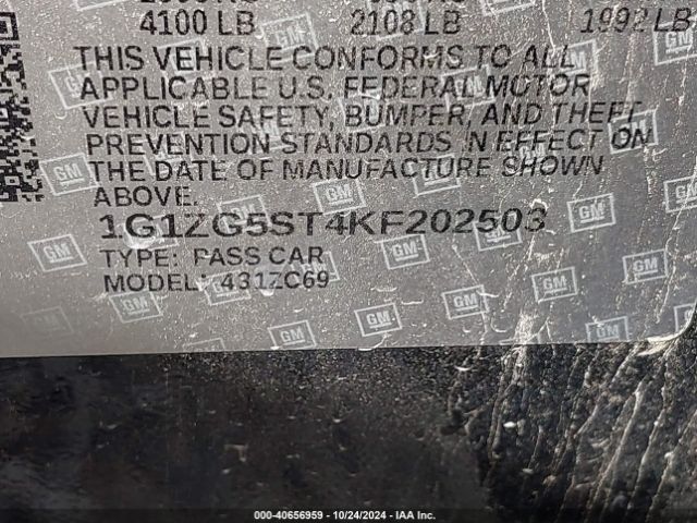 1G1ZG5ST4KF202503 Chevrolet MALIBU RS