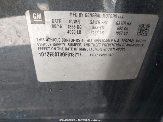 1G1ZE5ST3GF313217 Chevrolet MALIBU 1LT