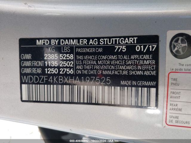 WDDZF4KBXHA197525 Mercedes-Benz E 300 4matic
