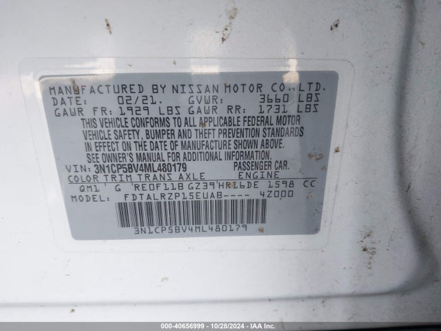 Nissan Kicks S Xtronic Cvt 2021 3N1CP5BV4ML480179 Image 9