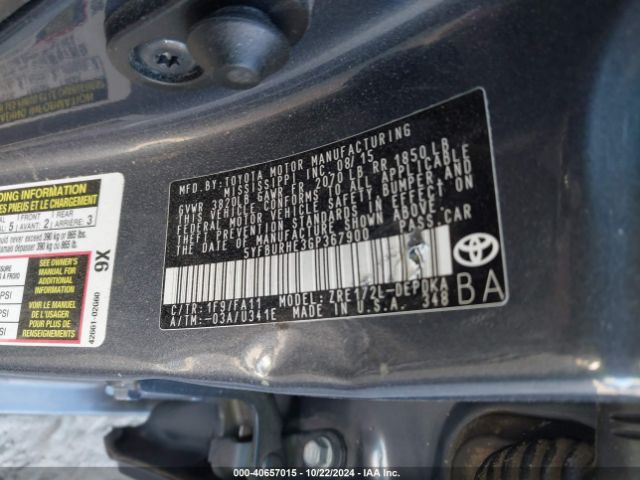 5YFBURHE3GP367900 Toyota COROLLA L