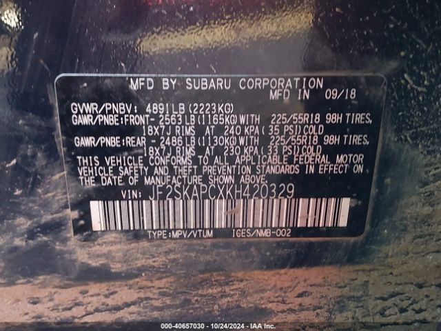 JF2SKAPCXKH420329 Subaru Forester Sport