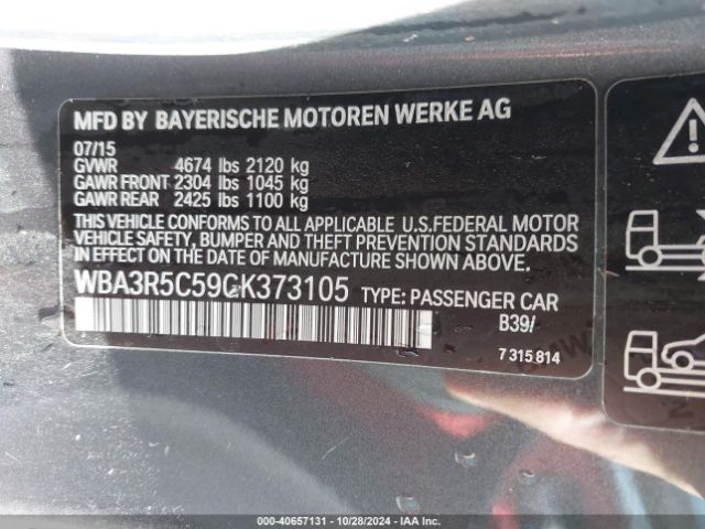 WBA3R5C59GK373105 BMW 435i Xdrive