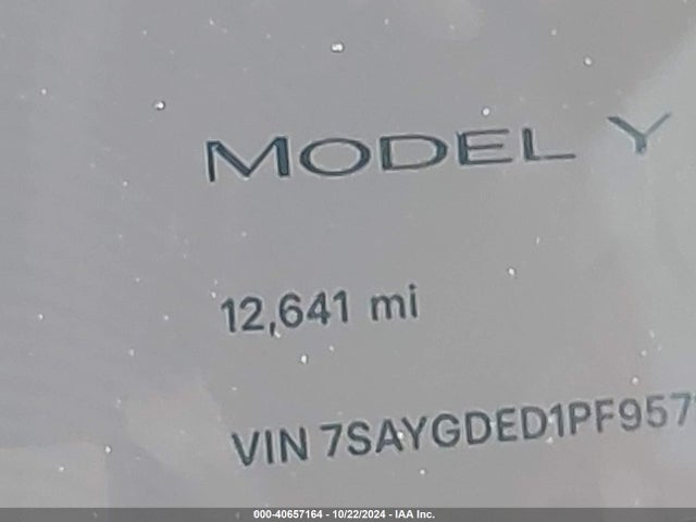 Tesla Model Y Rwd 2023 7SAYGDED1PF957284 Image 15