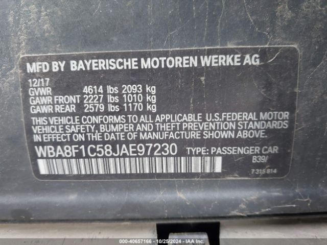 WBA8F1C58JAE97230 BMW 328d Xdrive