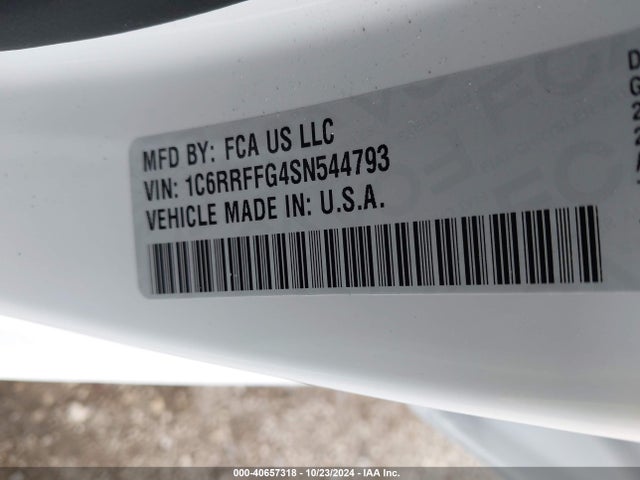1C6RRFFG4SN544793 RAM 1500 Big Horn  4x4 5'7 Box