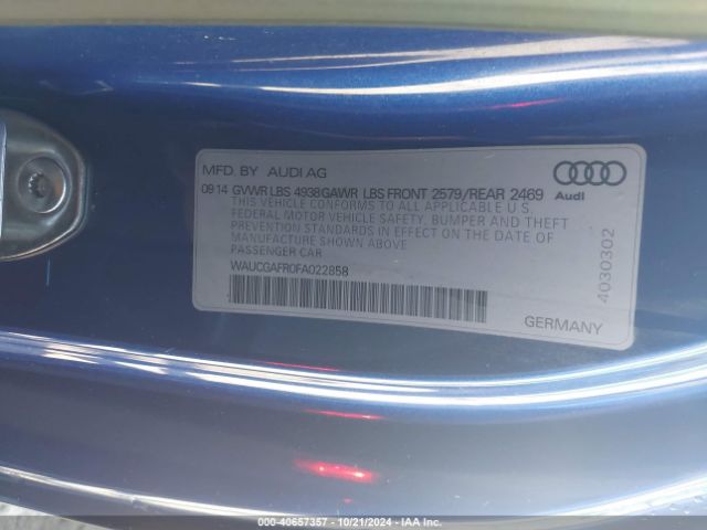 WAUCGAFR0FA022858 Audi S5 3.0t Premium Plus