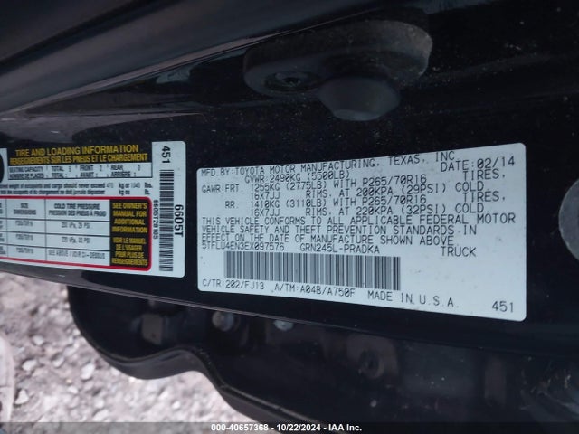 Toyota Tacoma Double Cab 2014 5TFLU4EN3EX097576 Image 9