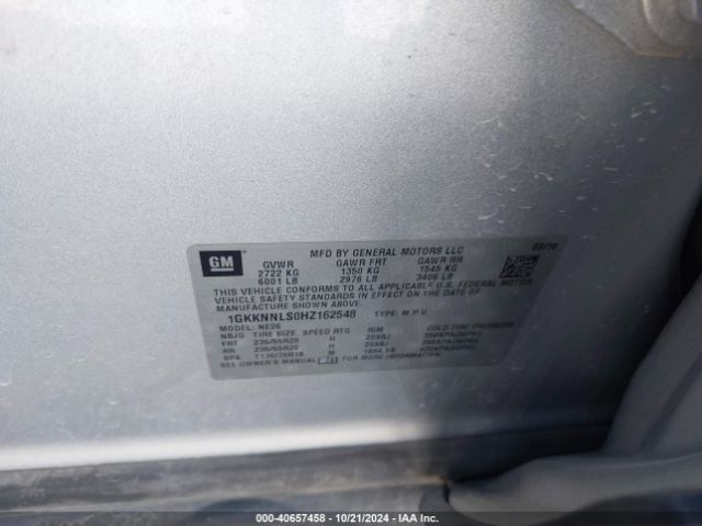 1GKKNNLS0HZ162548 GMC Acadia Slt-2