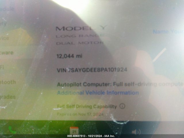 7SAYGDEE8PA101924 Tesla Model Y Awd/long Range Dual Motor All-wheel Drive