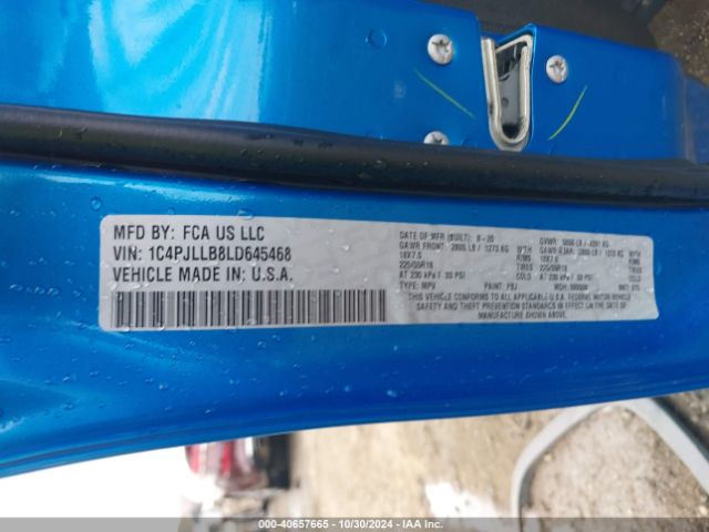 1C4PJLLB8LD645468 Jeep Cherokee Altitude Fwd