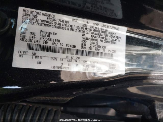 1FADP3K23EL234111 Ford FOCUS SE
