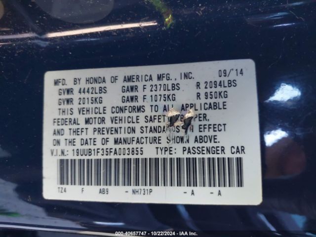 19UUB1F35FA003855 Acura TLX