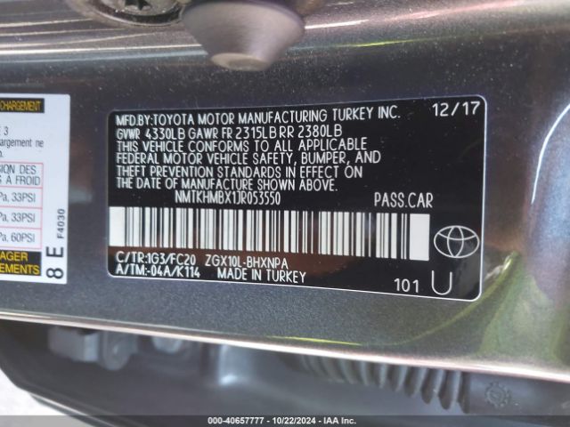 NMTKHMBX1JR053550 Toyota C-HR XLE
