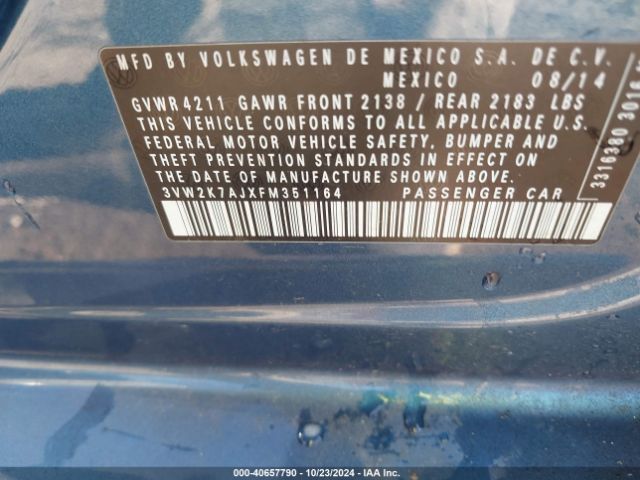 3VW2K7AJXFM351164 Volkswagen Jetta 2.0l S