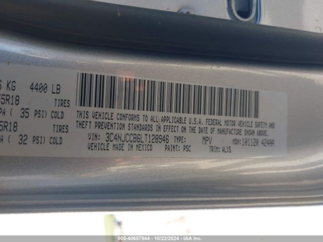 3C4NJCCB6LT128946 Jeep Compass Limited Fwd