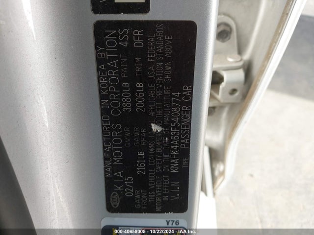 KIA FORTE LX 2015 KNAFK4A63F5408774 Image 9