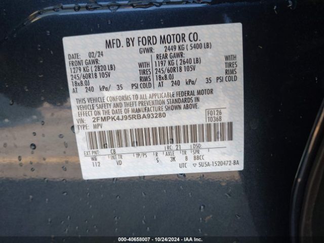 2024 FORD EDGE 2FMPK4J95RBA93280 Photo 8