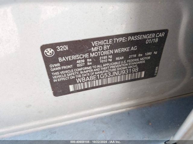 WBA8E1G53JNU93198 BMW 320i