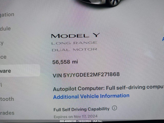 2021 TESLA MODEL Y 5YJYGDEE2MF271868 Photo 6