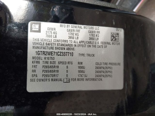 2012 GMC SIERRA 1500 1GTR2WE71CZ337710 Photo 8